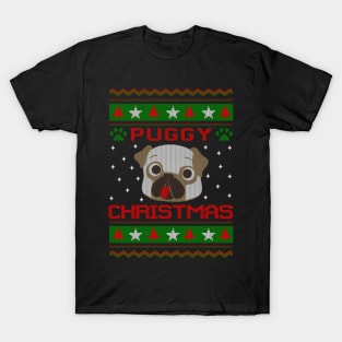 Puggy christmas dog doglover T-Shirt